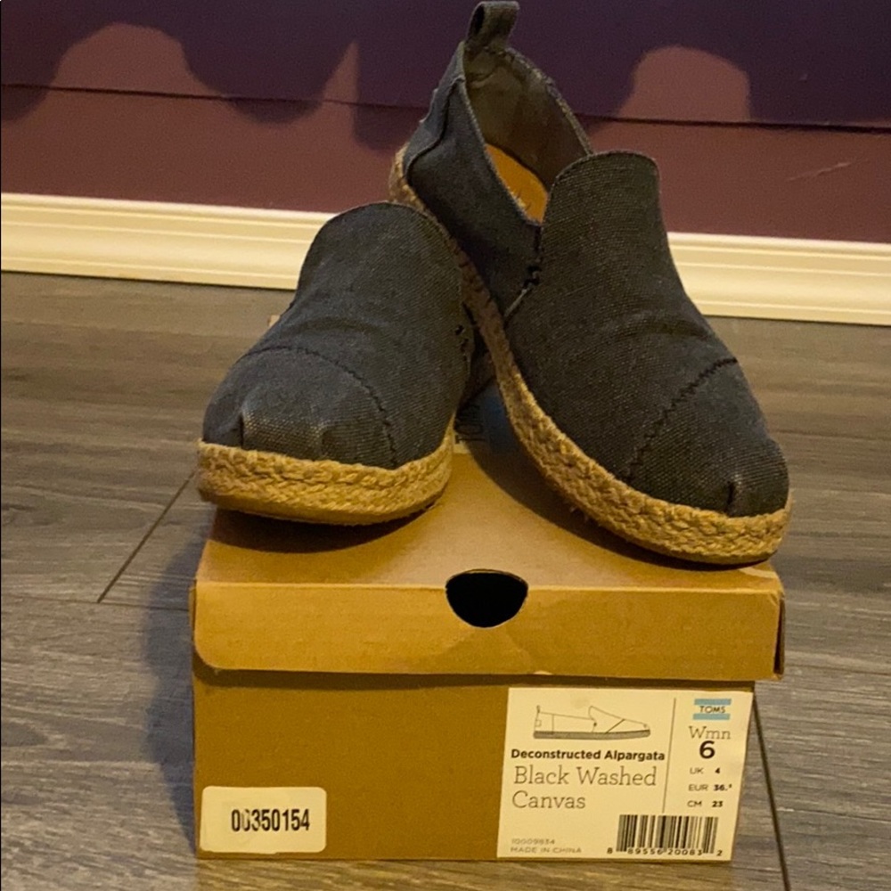Cute black washed canvas